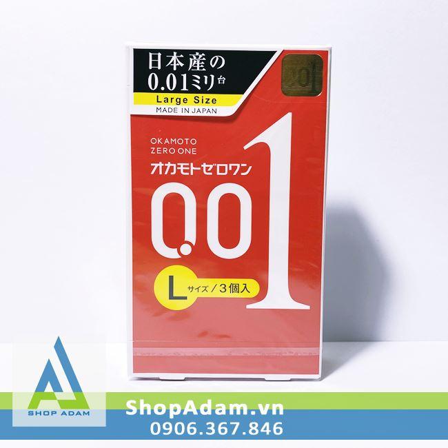 Bcs size lớn siêu mỏng cao cấp Okamoto 0.01 Large Size 56mm